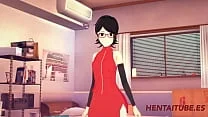 Hentai – Sarada Handjob & Suck to Naruto’s Dick
