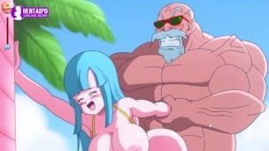 Master Roshi's big cock | Dragon ball parody | Anime Hentai 1080p