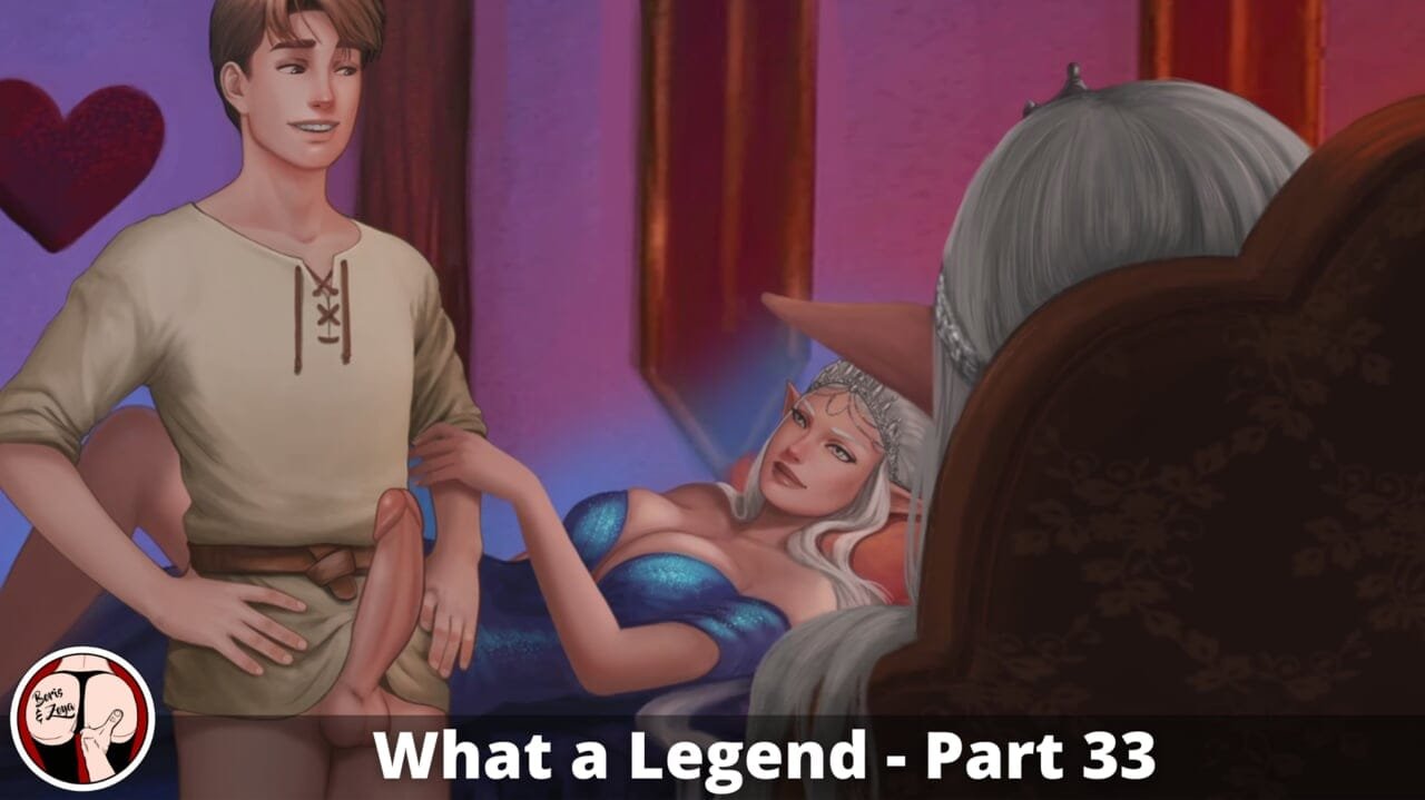 WAL 33 – Silver haired princess with big tits summoned her copy for titjob