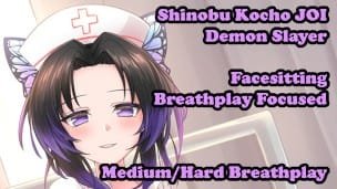 Shinobu Kocho helps your breathing – Hentai JOI (Breathplay Focused, Facesitting,Medium/Hard)