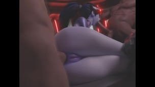 Widowmaker Threesome Anal 💜 [Overwatch Porn Animation]