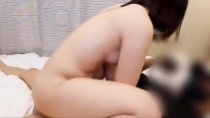 【無修正】黒髪で地味で大人しそうな女の子② しかしエッチな喘ぎ声でアナル舐めが上手